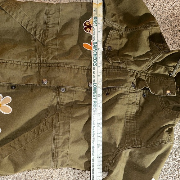 The North Face Olive Utility Jacket with Floral Patches - Picture 3 of 12
